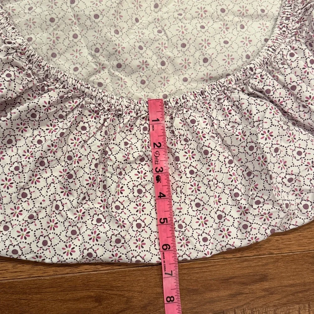 Pottery Barn Kids Brooklyn Fitted Crib Sheet - Purple Floral